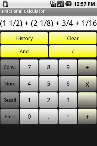 Fractional Calculator screenshot