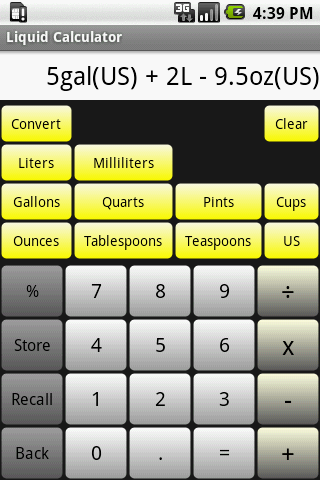 Liquid Calculator screenshot